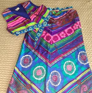 Alice Of California Neon Vintage 2 pc Dress Medium